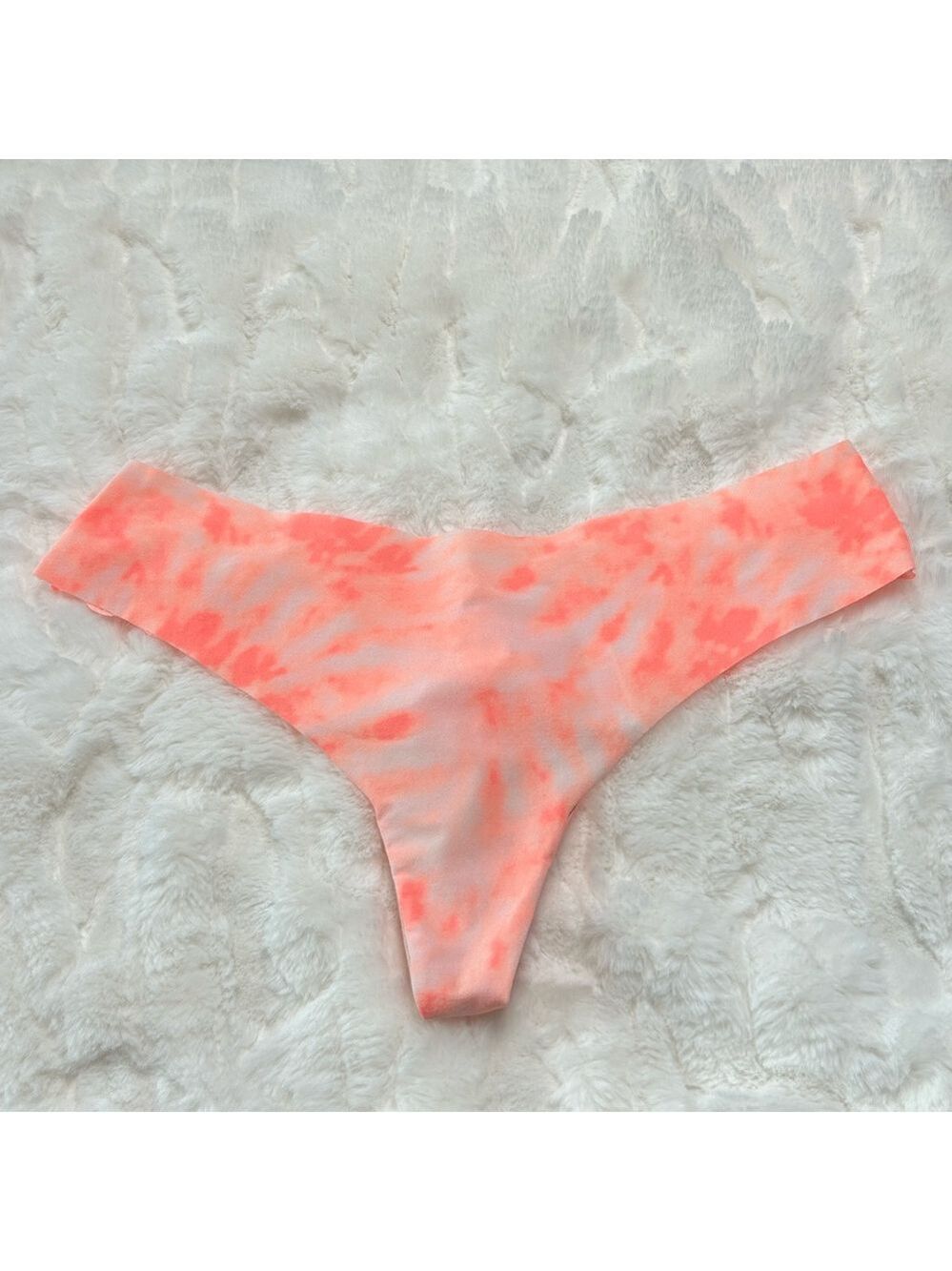 PINK Victoria’s Secret Tie Dye Lace Back Thong Panty L